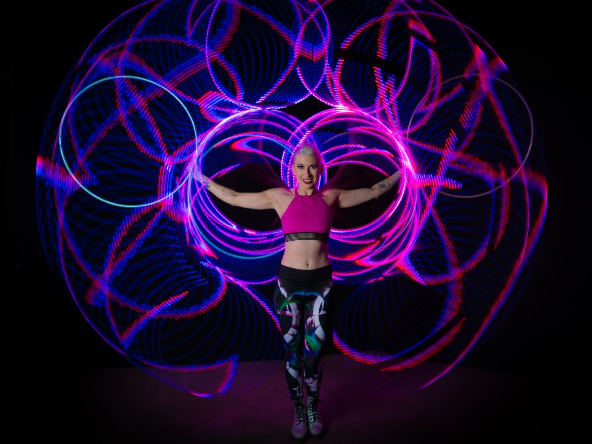 Atomic V-AF LED Hoop by Astral Hoops
