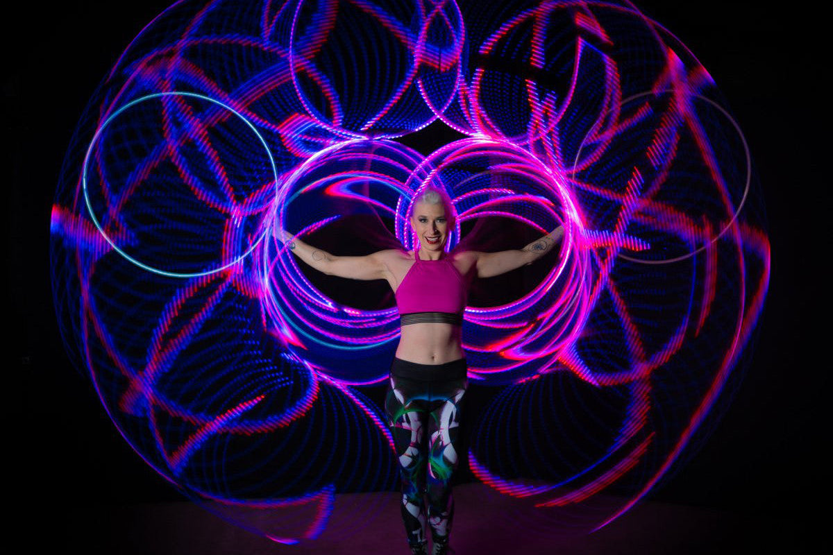 Astral Hoops' 5th generation LED Atomic Hoop is the result of over decade of continuous innovation. Mesmerize your audience with its rich colors and one of a kind patterns. Each hoop is handcrafted in Colorado and backed by a lifetime warranty.