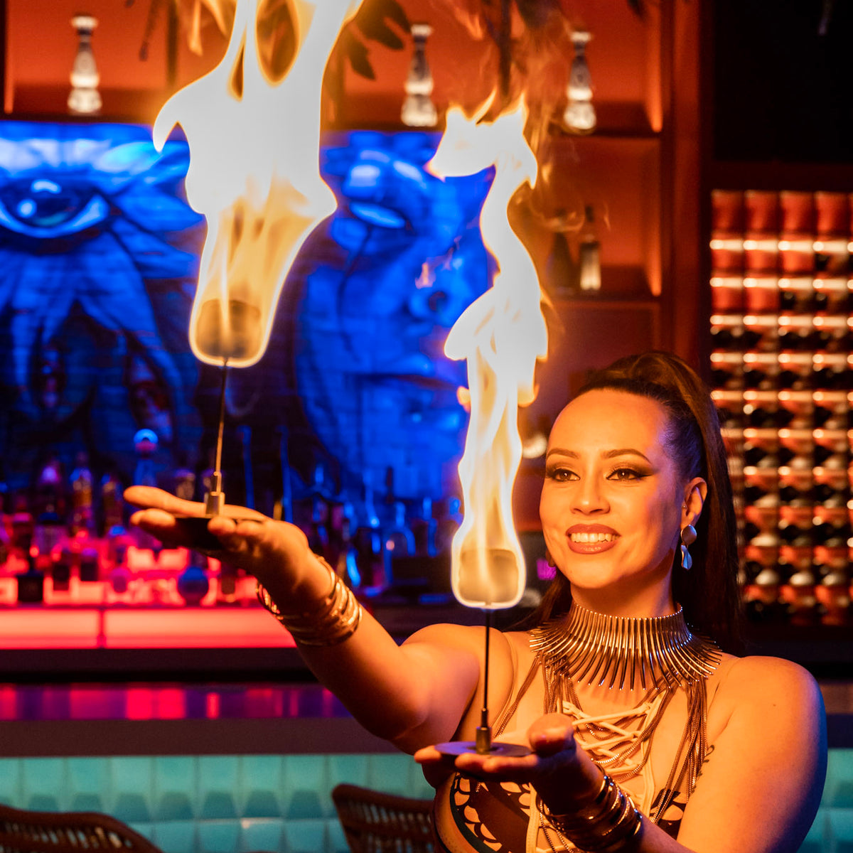 Modular Palm Torches (Pair)