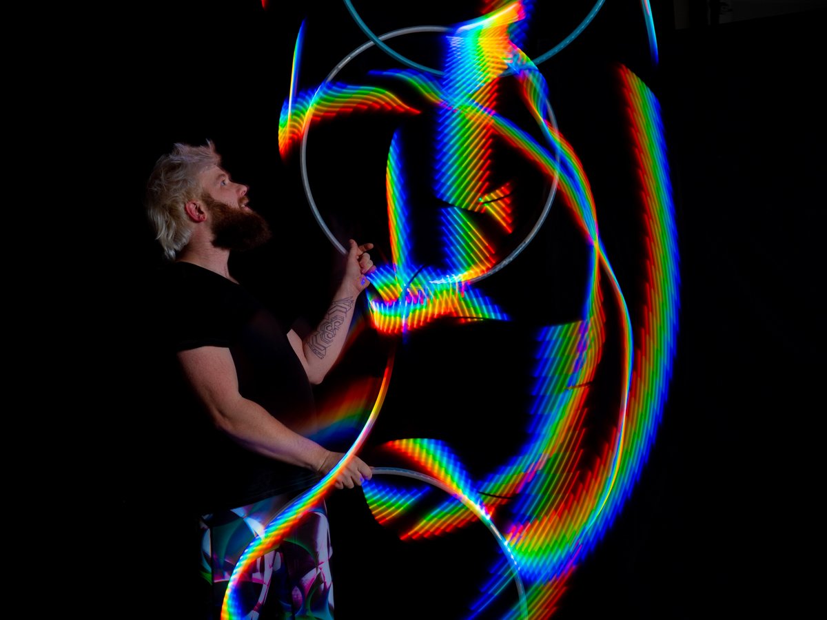 Atomic V-AF LED Hoop by Astral Hoops