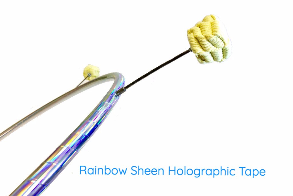 Silver Rainbow Sheen Fully Taped Hula Hoop