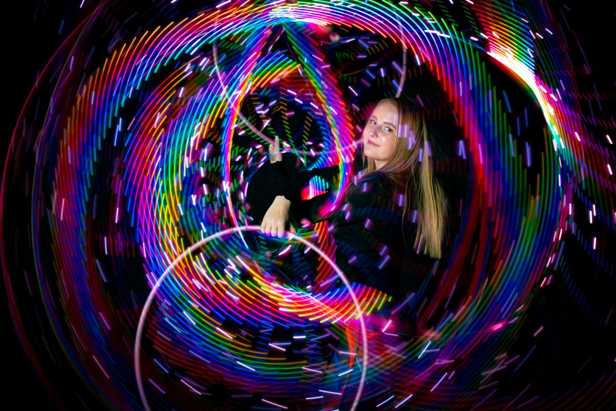 Astral Hoops' 5th generation LED Atomic Hoop is the result of over decade of continuous innovation.  Mesmerize your audience with its rich colors and one of a kind patterns.  Each hoop is handcrafted in Colorado and backed by a lifetime warranty.  