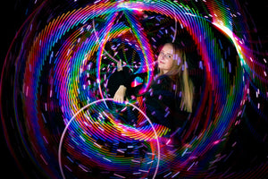Astral Hoops' 5th generation LED Atomic Hoop is the result of over decade of continuous innovation.  Mesmerize your audience with its rich colors and one of a kind patterns.  Each hoop is handcrafted in Colorado and backed by a lifetime warranty.  