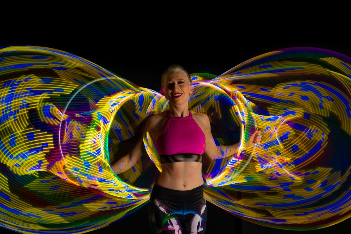 Astral Hoops&#39; 5th generation LED Atomic Hoop is the result of over decade of continuous innovation.  Mesmerize your audience with its rich colors and one of a kind patterns.  Each hoop is handcrafted in Colorado and backed by a lifetime warranty.  