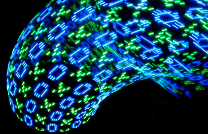 Atomic V LED Hoop by Astral Hoops